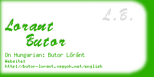 lorant butor business card