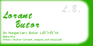 lorant butor business card